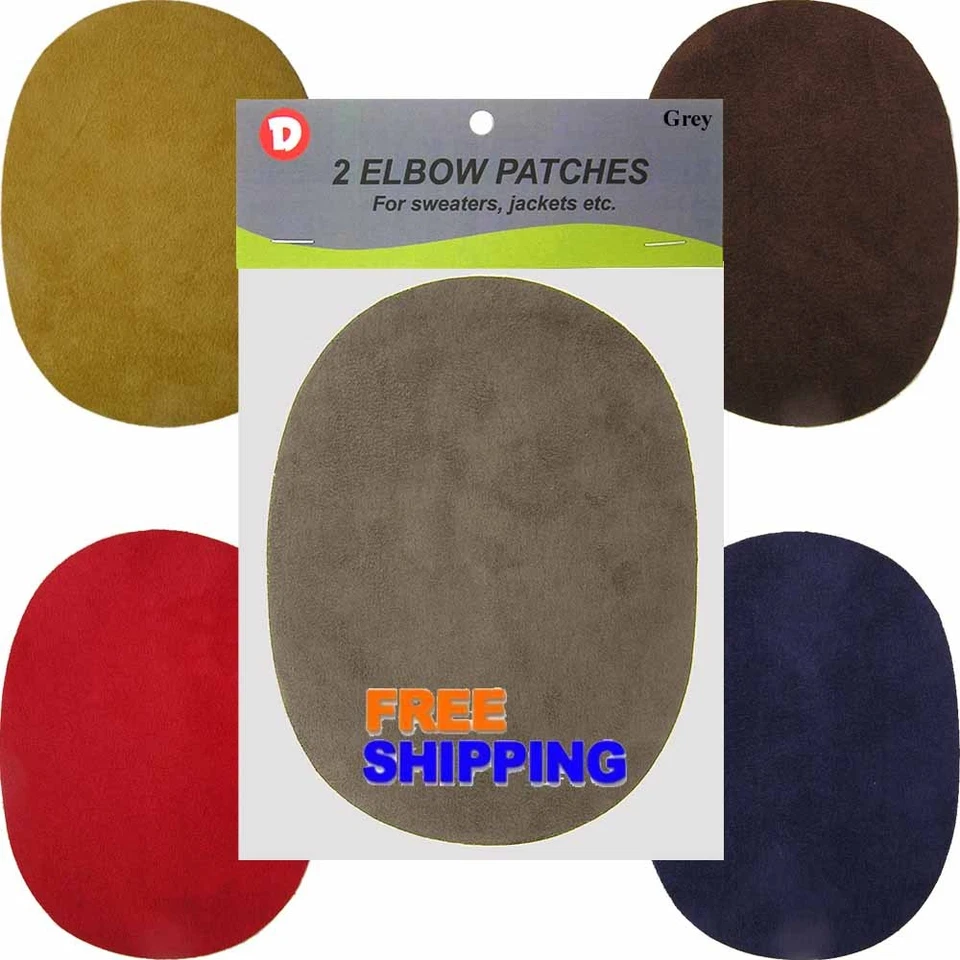 Iron-On Faux Suede, Denim Oval Elbow Repair Patches Compare to Bondex