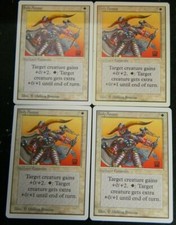Vintage MTG Unlimited Holy Armor x4 White Common Card Excellent NM Condition