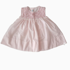 VINTAGE NANNETTE GIRLS INFANT BABY 12 MONTHS PINK DRESS