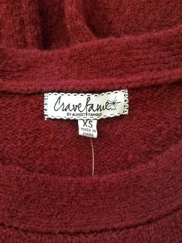 Crave Fame BY Almost Famous juniors XS lace up long sleeve pullover sweater - Picture 6 of 6