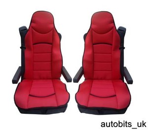 2 Piezas Negro Confort Acolchado Fundas de Asiento para Mercedes Axor Atego