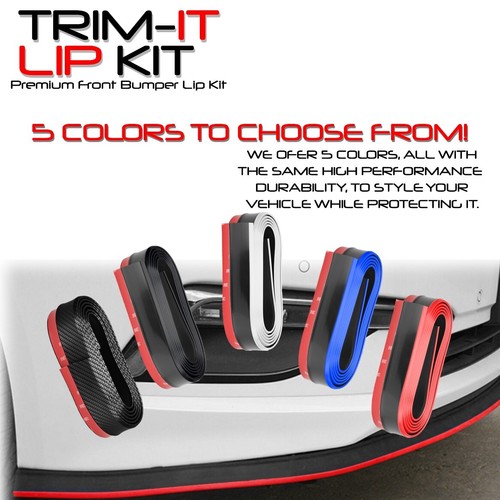 TRIM-IT Lip Kit Universal Fit Bumper Lip Spoiler Body Kit Wing Blue Infiniti - Foto 5 di 12