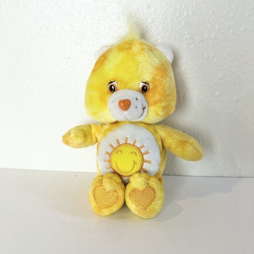Care Bears Tie Dye Funshine Bear 8" 2003 Play Along Yellow - Picture 1 of 5