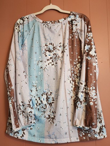 Top túnica para mujer Noracora talla L floral de manga larga - Imagen 8 de 8