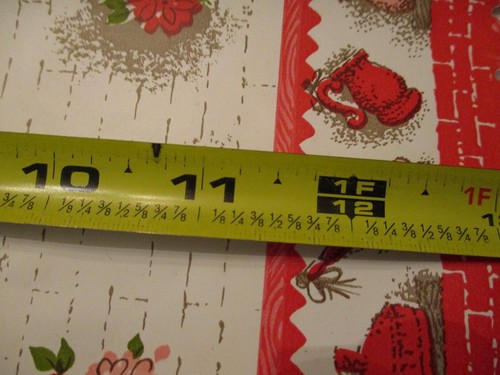 Vintage 6 ft Long/ 2 yards MCM Shelf Liner -Flowers Brick Kitchen Item Graphics - Picture 8 of 9