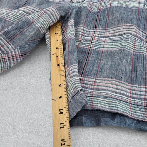 Tommy Bahama Shorts Mens 38 Reversible Floral Plaid Linen Tropical Travel Casual - Picture 10 of 10