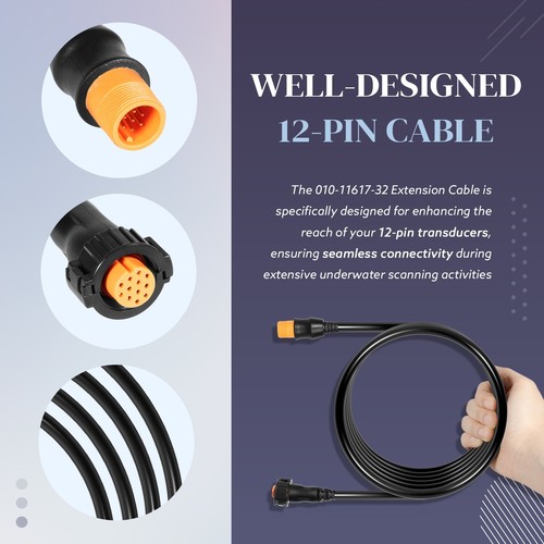 010-11617-32 Transducer Extension Cable for Garmin 12-Pin 10ft CV51M-TH - Picture 6 of 9