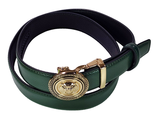 Automatic Buckle Belt Tiger Head one size adjustable Green Unisex - Picture 4 of 9