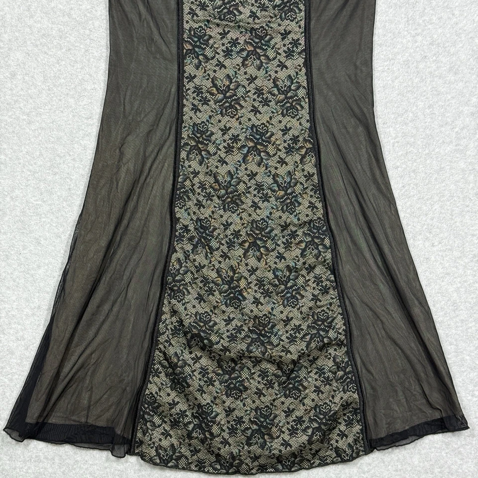 Maxi Vestido Vintage Bisou Bisou Mediano Encaje Corsé Capricho Bruja Gótica Sirena Foto 4 de 4