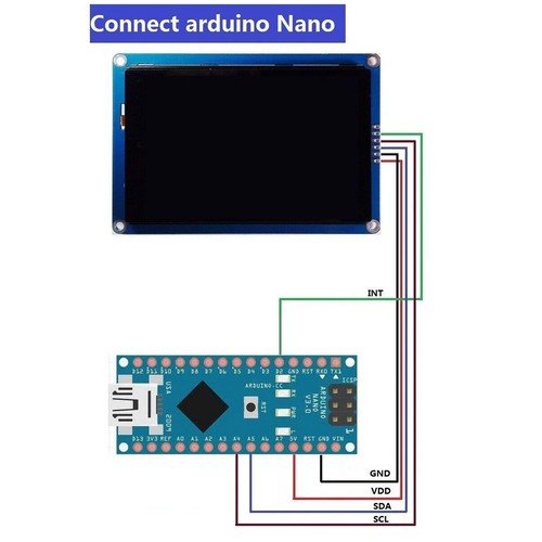 New 5 inch HMI I2C LCD Display Module Capacitive Touch Screen for Arduino - Picture 3 of 15