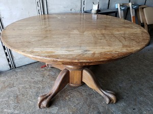 Antique Claw Foot Round Oak Dining Table Seats 12 Ebay Image Is Loading Antique Claw Foot Round Oak Dining Table Seats