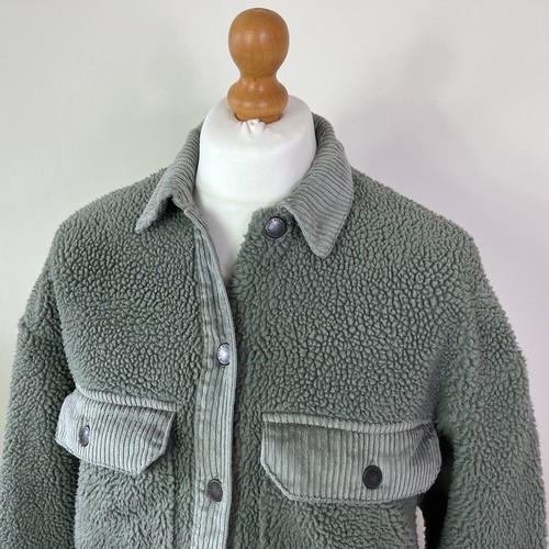 Vintage ZARA Size 14 ( EUR M ) Green Woolen Button-up Jacket Coat Womens Ladies - Picture 2 of 9