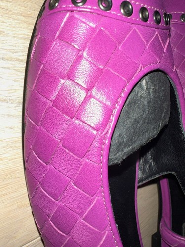 BOTTEGA VENETA Intrecciato Sling-back Flats Purple 38 New - Bild 6 von 11