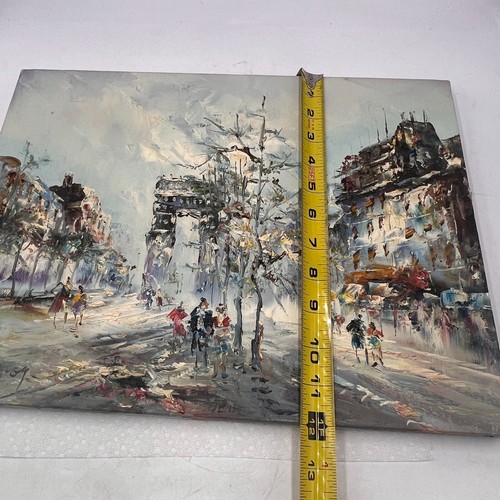 RANDALL V. DAVEY IMPRESSIONIST oil painting canvas Arc De Triomphe Paris France - Picture 17 of 20