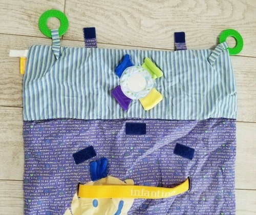Infantino Shopping Cart Cover and play mat - blue/green/yellow/4 toys/1 mirror - Picture 2 of 7