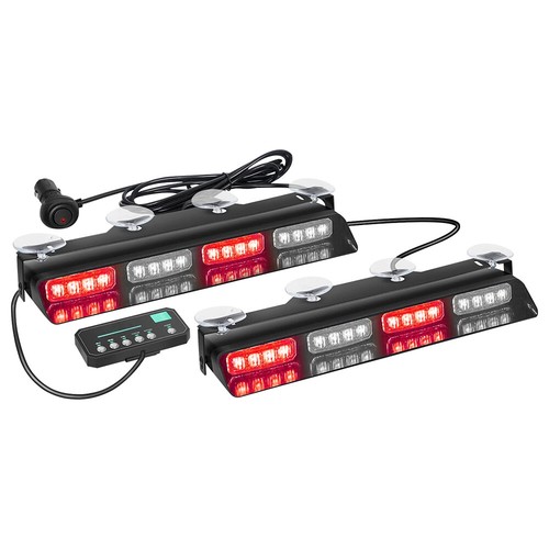 Emergency Lights Visor Safety Warning Front/Rear Dash Windshield Light 32" - Picture 18 of 19