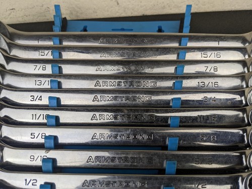 #ax881 Armstrong Tools Combination Wrench Set 5/16”-1” 13 piece SAE GMTK - Picture 4 of 21