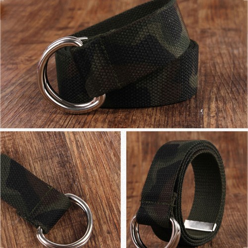Wide Stretch Woven Golf Belts D Shaped Double Ring Buckle Jeans Elastic Belts^ - Picture 10 of 36