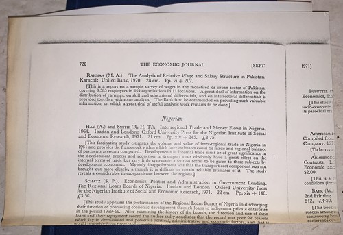 SIGNED, SCHATZ, ECONOMICS, GOVERNMENT LENDING, REGIONAL LOAN BOARDS OF NIGERIA - Picture 12 of 12