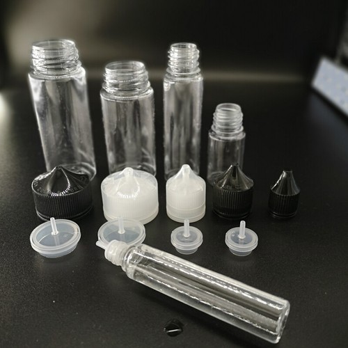 10ml-120ml Plastic PET Clear Dropper Bottles Liquid Containers w/ Caps Long Tips - Picture 10 of 15