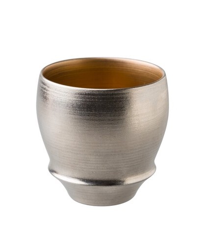 2pcs Arita yaki porcelain Japanese Sake cup Guinomi Gold Silver Kinkaku Ginkaku - Picture 3 of 3