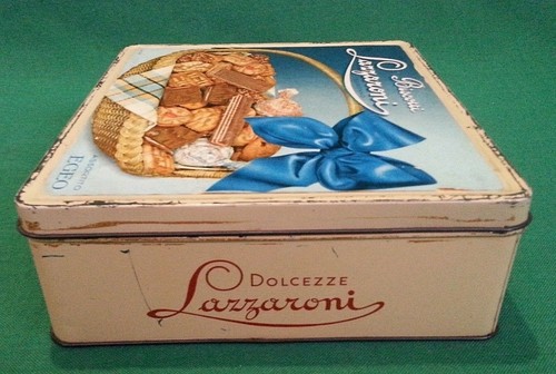 VECCHIA SCATOLA DI LATTA BISCOTTI DAVIDE LAZZARONI & C. SARONNO ANNI 50. N° 38P. - Bild 3 von 8