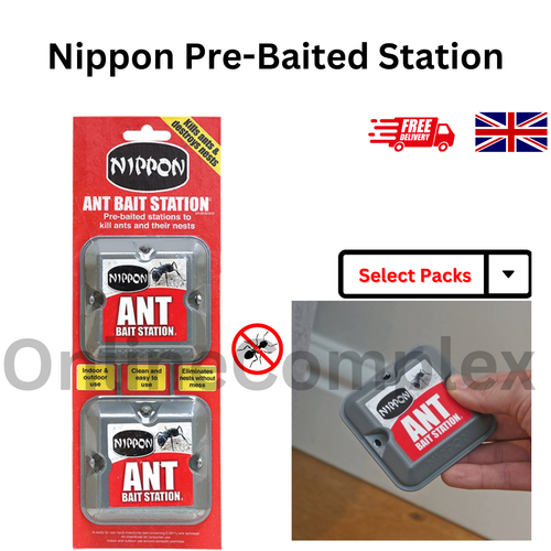 Nippon Ant Killer Bait Station Stop Ants & Nests Trap Indoor Outdoor