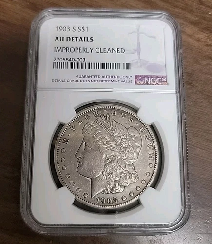 1903 S  Morgan Silver Dollar - NGC AU Details - Improperly Cleaned 