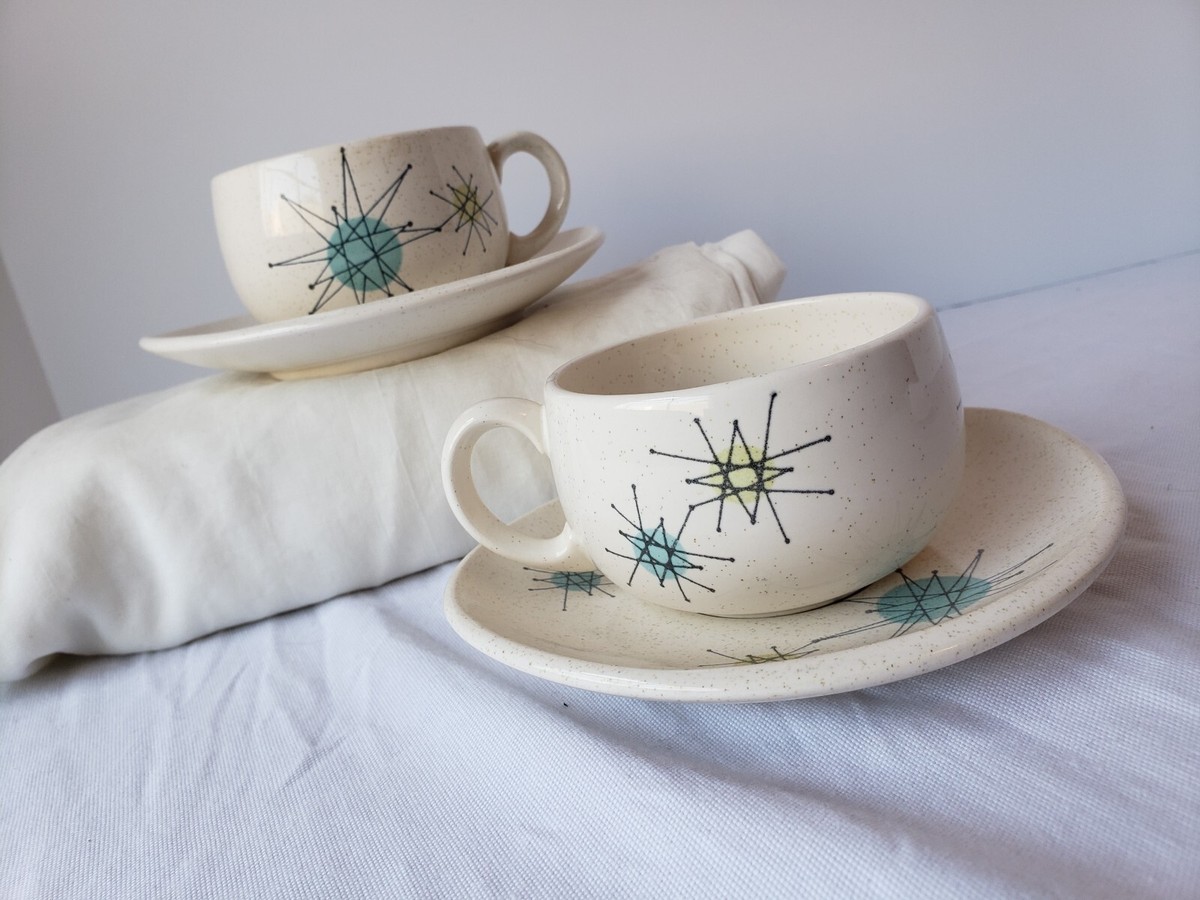 Franciscan 50’s vintage スターバースト　食器セット 5点 Vintage Franciscan Starburst Dinnerware 1950s Star Design MCM Mid