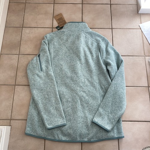 LL Bean Sweater Fleece Jacket Womens Large Light Mint Green New with Tags - Picture 7 of 11