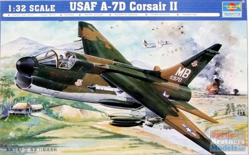 Trompetista construido ganador del premio 1/32 USAF Vought A-7D Corsair II 356th Sq + PE - Imagen 23 de 24