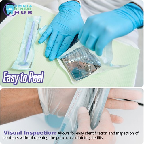 Autoklav selbstversiegelnde Sterilisationsbeutel mit zwei Indikatoren für Dentalwerkzeuge - Bild 27 von 36