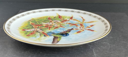 Vtg 1988 Hamilton Collector Plate “Blue-Headed Sapphire" Jeweled Hummingbirds - Picture 13 of 16