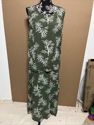 linden hill women's Matching Set Skirt & Shirt Xxl Palm Trees 