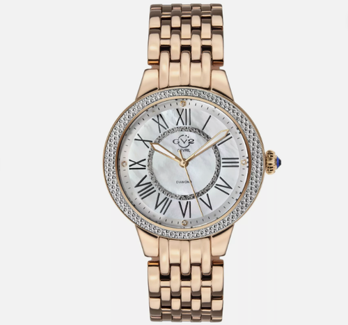 NEW GV2 BY GEVRIL Astor II Diamond MOP Dial Bracelet Watch, 38mm - 0.24 ctw - Bild 4 von 5