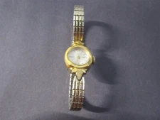 Timex Two Tone Gold-Silver Womens Stretchable Band Wrist Watch