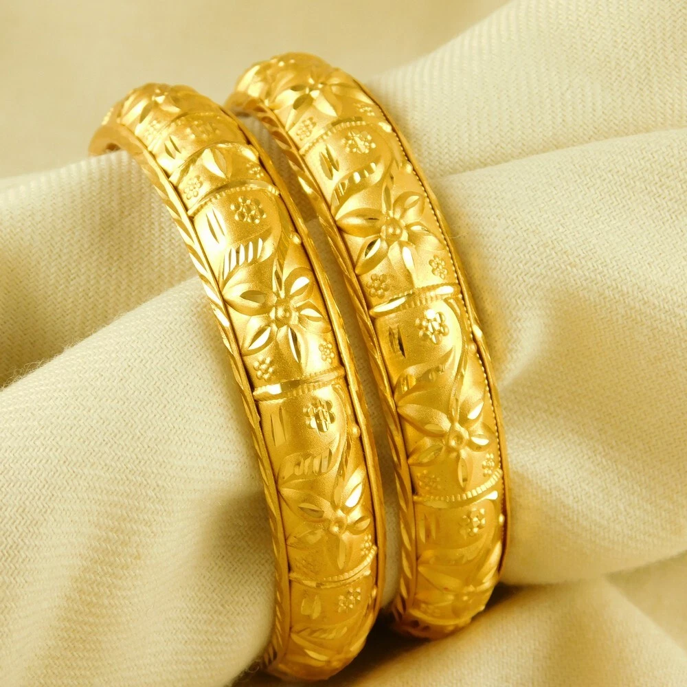 Hot Selling Gold Plated Women Bangle Set 22K Bracelets Indian