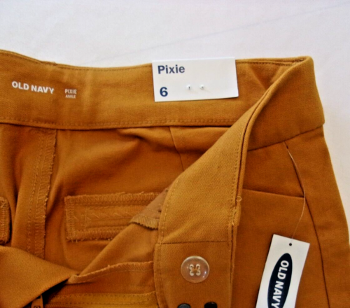 Lot 2 Old Navy Size 6 Pixie Skinny Ankle Chino Pants Grey Animal & Copper NWT's - Picture 3 of 16