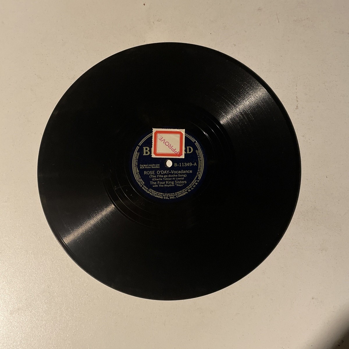 10&quot; 78 RPM-Four King Sisters-Rose O&rsquo;Day/Jack and Jill/Bluebird B 