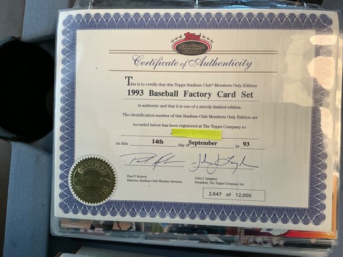 1993 Stadium Club Members Only #538 TONY GWYNN Just Graded CGC 10 Gem Mint - Picture 5 of 5