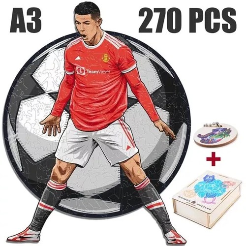 Cristiano Ronaldo Jigsaw Wooden Puzzle 500pcs 16.5 X 11.4 in Brand New Sport - Picture 7 of 7