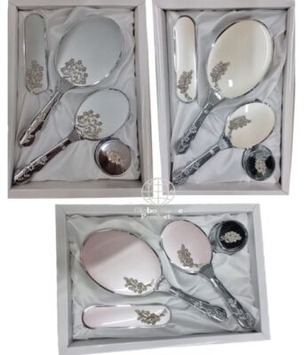 Hand Make-up Kosmetikspiegel Kamm Haarbürste Set Hand Gesicht Hochzeit Geschenk