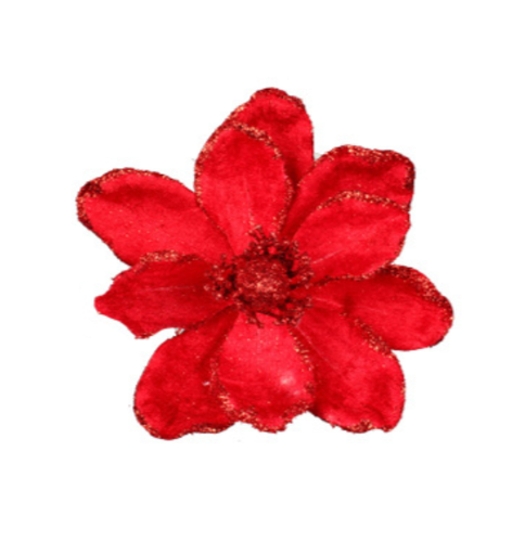 Artificial Christmas Glitter Flower Ornaments Xmas Decor Wreath Hanging Decor - Picture 4 of 7