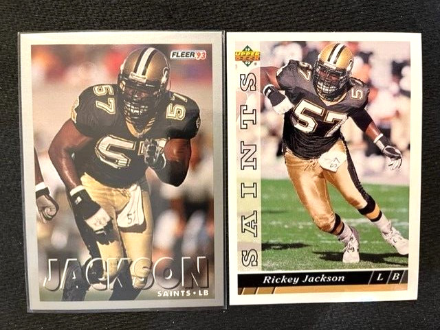 NFL - Rickey Jackson 1993 Fleer & 1993 Upper Deck Football - Saints