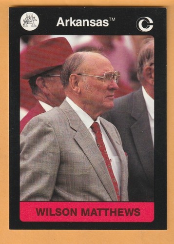 Wilson Matthews Arkansas Razorbacks 1991 Card - Picture 1 of 2