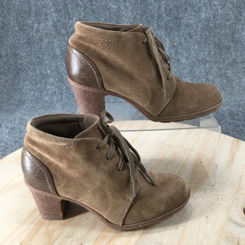 Clarks Collection Stiefel Damen 6,5 M Knöchel Chukka Stiefeletten Absätze 15260 braun Wildleder
