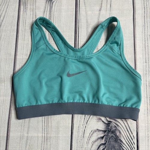 Nike Dri- Fit Sports Bra Size Small Teal Blue Green Non Padded Yoga Athletic Gym - Picture 5 of 5