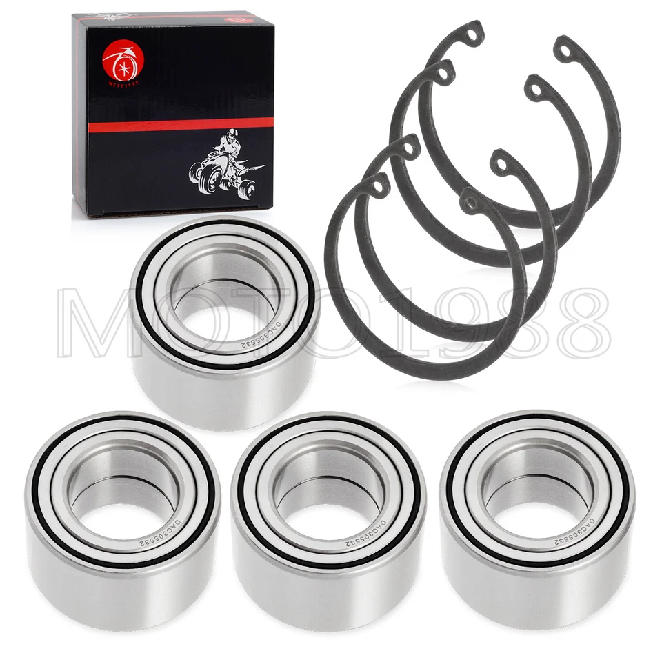 Kit de cojinetes de rueda delanteros y traseros de 4 piezas para Yamaha Grizzly 550 660 700 93305-00602 Foto 2 de 4