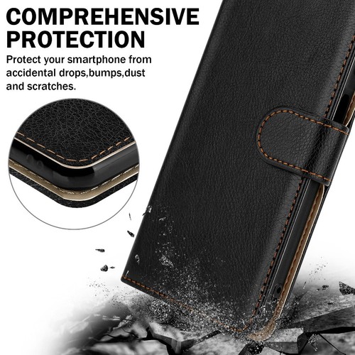 For Motorola Moto G14 Case Slim Leather Wallet Flip Shockproof Stand Phone Cover - Picture 8 of 21