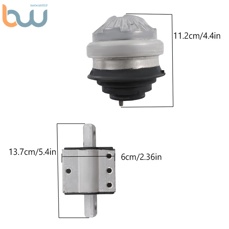 Комплект креплений двигателя и трансмиссии для Mercedes-Benz C230 E320 E500 S500 CLK320 3 шт. - Изображение 2 из 4